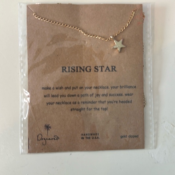 Rising Star Gold Dipped Star Gift Necklace Handmade - Picture 1 of 2